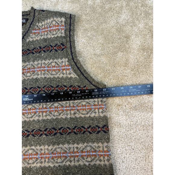 VTG American Eagle Sweater Vest Mens L Wool Silk Argyle Knicker Golf - Picture 4 of 5